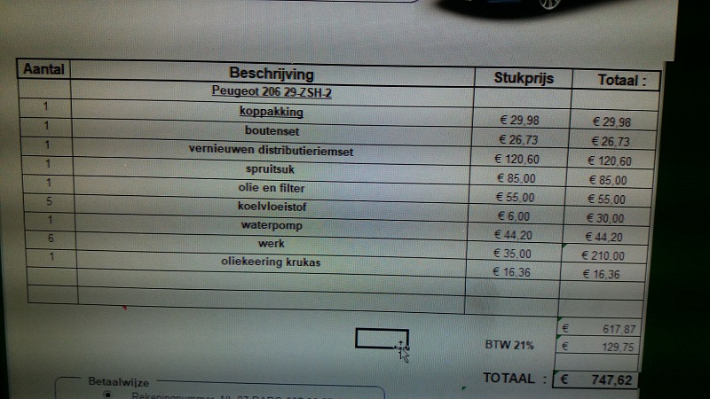 "vriendenprijs" reparatie