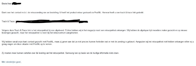 mail van Samsung.