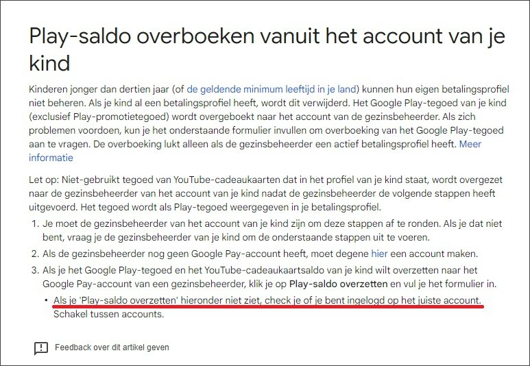 ingelogd met het juiste account