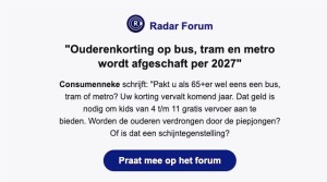Vandaag in de radar newsletter!